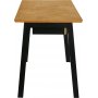 Brighton skrivbord 130x60 cm - Ek/svart
