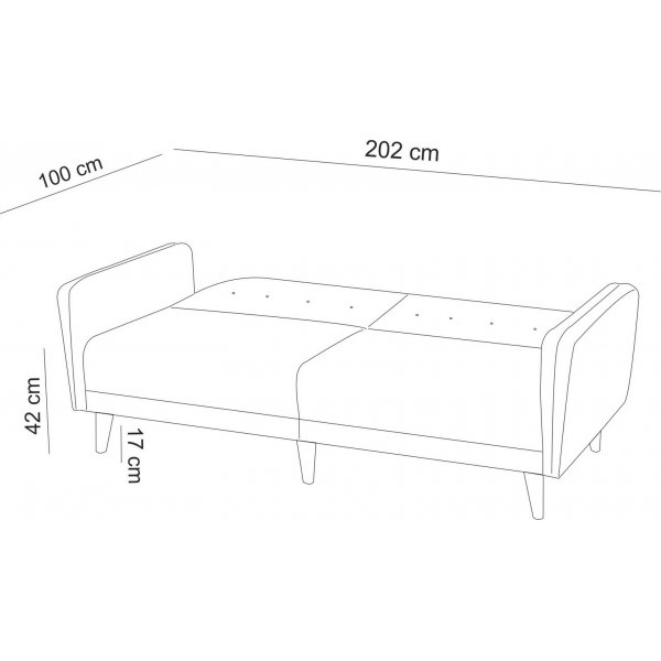 Bäddsoffa Aria - 205 cm Bäddsoffa Aria - 205 cm