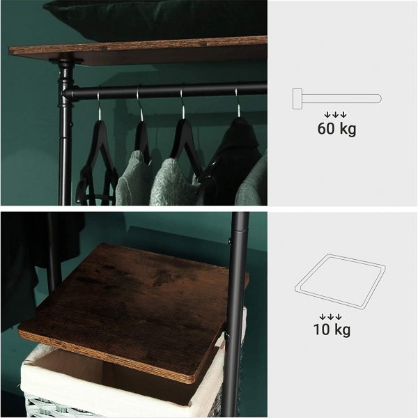 Kledingrek Marshal - Bruin/zwart Kledingrek Marshal - Bruin/zwart