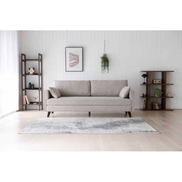 Slaapbank 210 cm beige - Bella + Vlekverwijderaar voor meubels Slaapbank 210 cm beige - Bella + Vlekverwijderaar voor meubels
