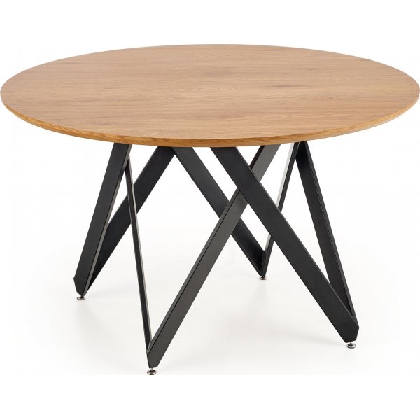 Table à manger ronde Metical 120 cm - Chêne/noir Table à manger ronde Metical 120 cm - Chêne/noir