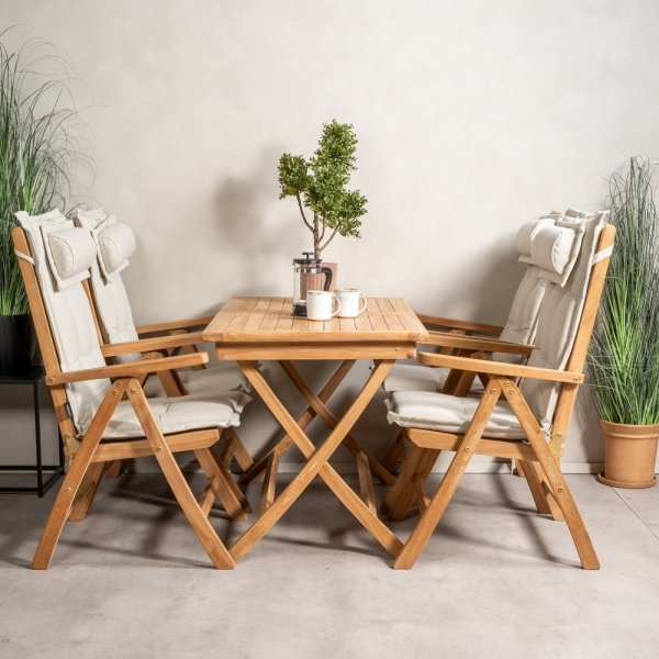 Kenya utematgrupp med 4 st Kenya stolar - Teak Kenya utematgrupp med 4 st Kenya stolar - Teak