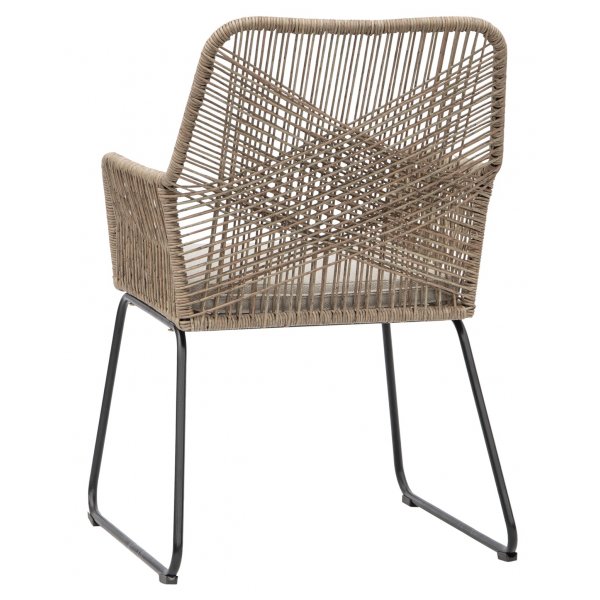 Matstol f�r utomhus - Karmstol beige / Sand - Vera