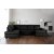 Solna U-soffa i svart PU A3D + Mbelvrdskit fr textilier