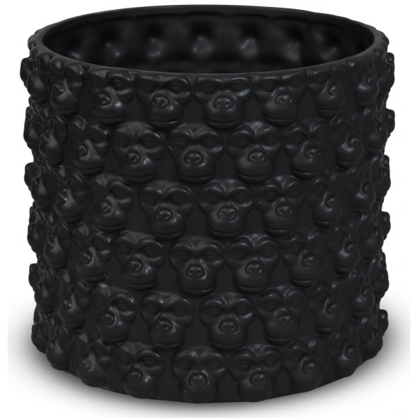 Kruka Apor H19 cm - Svart