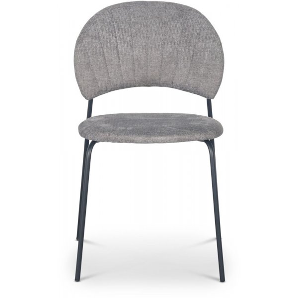 Hogr�n stol - Gr�tt tyg/svart