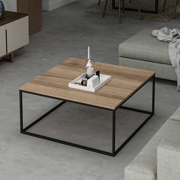 Loni salontafel 90 x 90 cm - Donkerbruin Loni salontafel 90 x 90 cm - Donkerbruin
