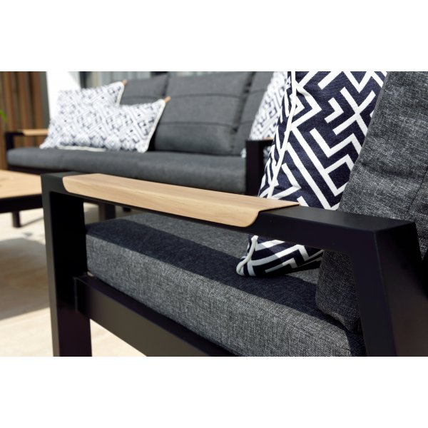 Panama lounge groep 2 - Zwart/geel