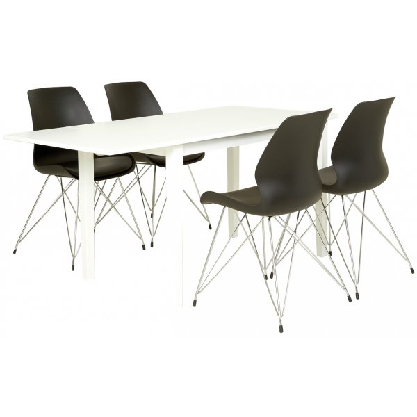 Sander klaffbord 120-155 cm - Vit Sander klaffbord 120-155 cm - Vit