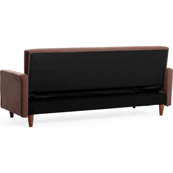 Hiko 3-sits bddsoffa Brun