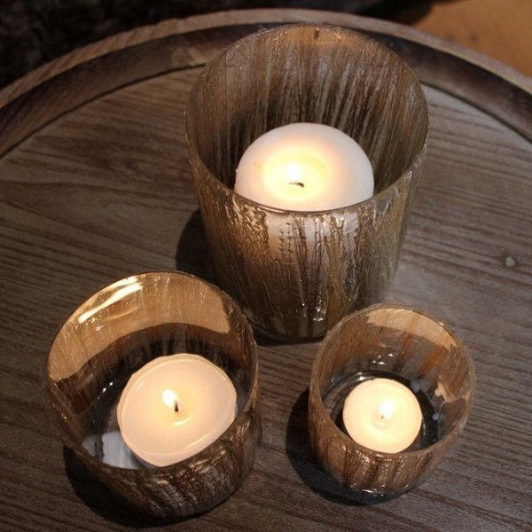 Maja ljuslykta 3-pack 10 x 12 cm / 8 x 10 cm / 7 x 8 cm - Glas Maja ljuslykta 3-pack 10 x 12 cm / 8 x 10 cm / 7 x 8 cm - Glas