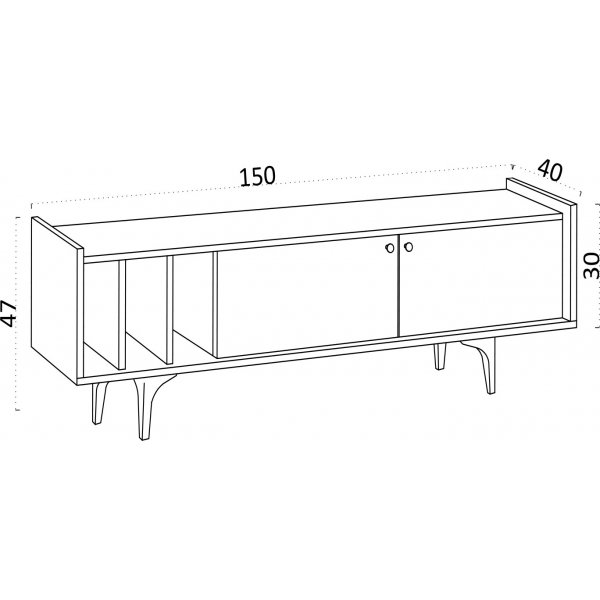 Alda TV-bänk - Safir ek Alda TV-bänk - Safir ek