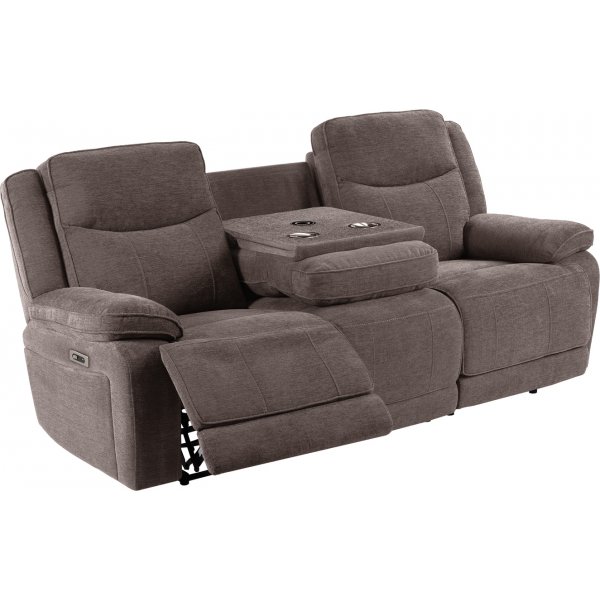 Freddy Canapé inclinable 3 places électrique - Taupe Freddy Canapé inclinable 3 places électrique - Taupe