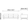Soffa Slate - 255 cm