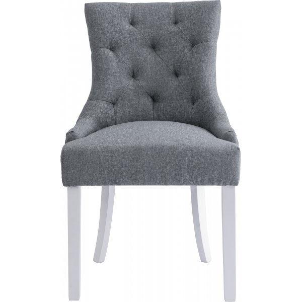 Chaise Tuva Newport avec poignée dossier - Gris/blanc Chaise Tuva Newport avec poignée dossier - Gris/blanc