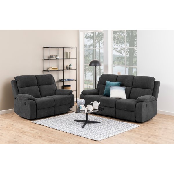 Mora 2-sits reclinersoffa - Grå Mora 2-sits reclinersoffa - Grå