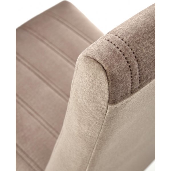 Chaise de salle à manger chiné - Velours beige/noir Chaise de salle à manger chiné - Velours beige/noir