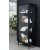 Toddy zwart metalen kast met glazen deur H160 cm