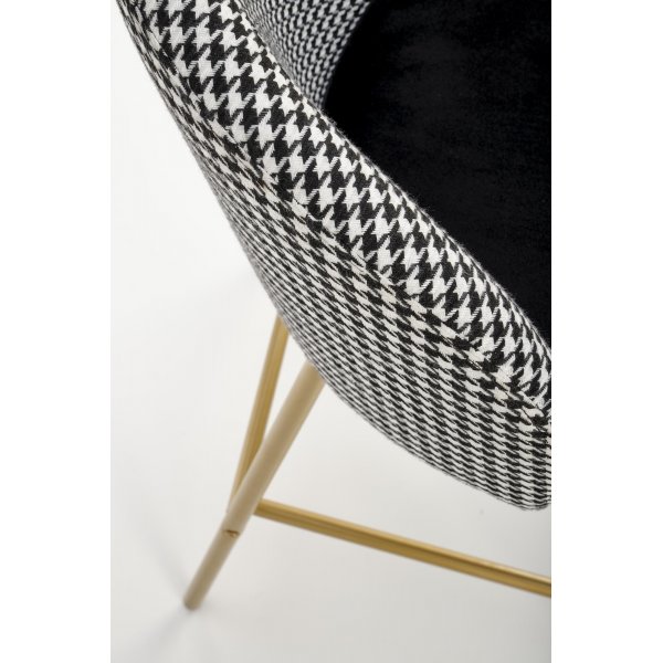 Tabouret de bar Pelican 113 - Noir/blanc/or Tabouret de bar Pelican 113 - Noir/blanc/or