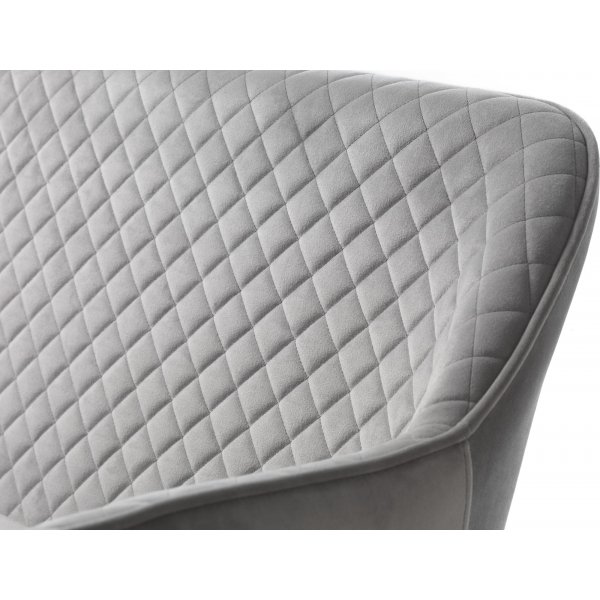 Canapé 2 places Anna en velours gris Canapé 2 places Anna en velours gris