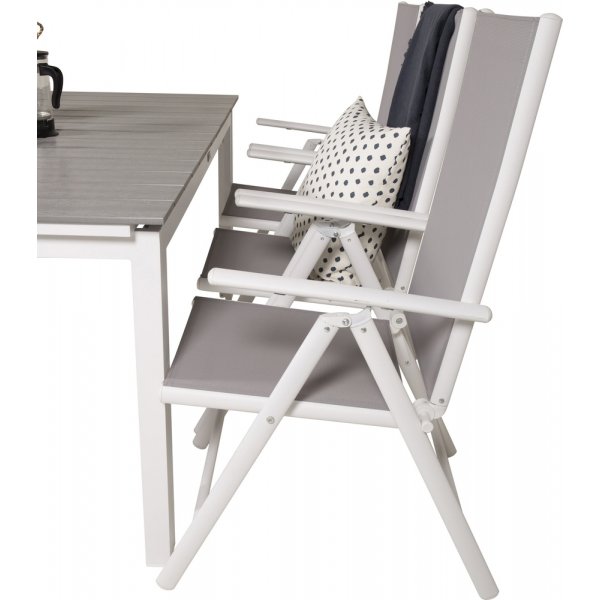 Levels utematgrupp med 6 st Break stolar - Grå/Vit Levels utematgrupp med 6 st Break stolar - Grå/Vit