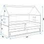 Domi juniorsng med frvaringsfack 80 x 160 cm - Valfri frg