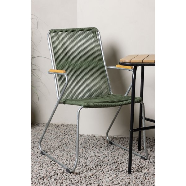 Holmbeck utematgrupp med 2 st Bois stolar - Grön/Natur Holmbeck utematgrupp med 2 st Bois stolar - Grön/Natur