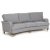 Howard Watford Deluxe 4-sits svängd soffa - Grå + Möbelvårdskit för textilier