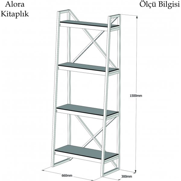 Alaro bokhylla - Valnöt Alaro bokhylla - Valnöt