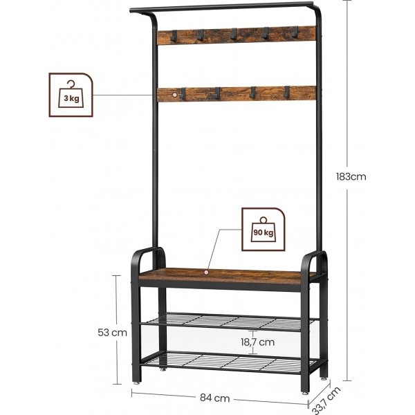 Furir halmeubel 84 cm - Bruin/zwart Furir halmeubel 84 cm - Bruin/zwart