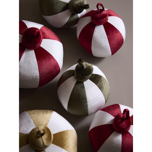 Coussin dcoratif boule 28 cm - Rouge