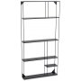BOBO svart vgghylla i metall 120x60 cm