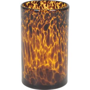 Vase lopard grand - Noir/orange