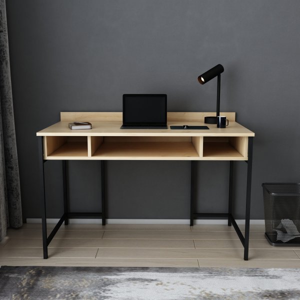 Alma skrivbord 120 x 60 cm - Svart/ek