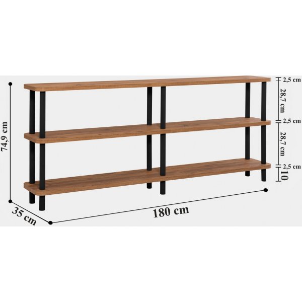 Bibliothque Zen - Noir/pin