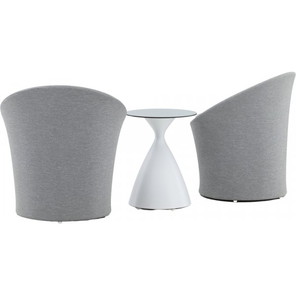 Groupe lounge Spoga - Gris/Blanc Groupe lounge Spoga - Gris/Blanc