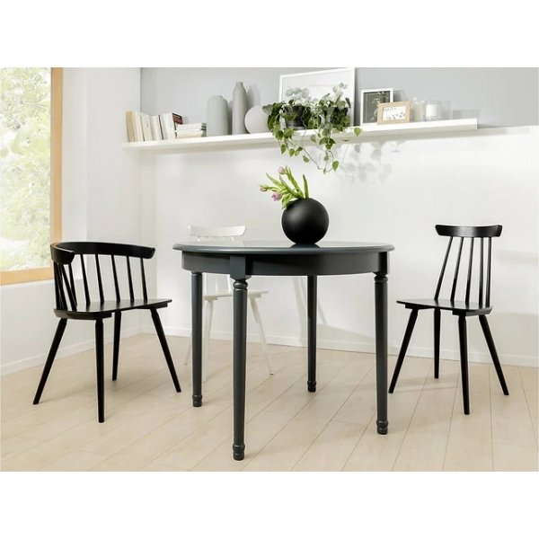 Table à manger Lucan 4 95-195 x 95 cm - Graphite Table à manger Lucan 4 95-195 x 95 cm - Graphite