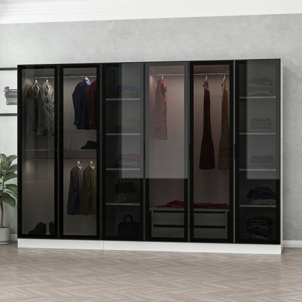 Armoire Cavolo 270 cm, variante A - Blanc