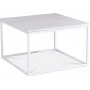 Accent soffbord 75 - Vit marmor / Vit