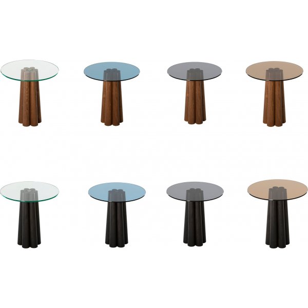 Table basse Thales 50 cm - Gris fonc/noir