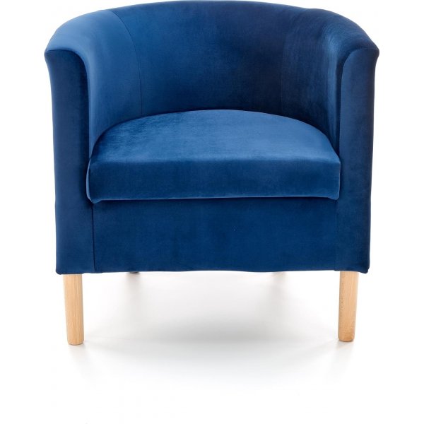 Fauteuil Seal - Velours bleu