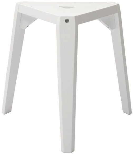 Prisma stapelbar pall 2-pack - Vit (mdf - tr)