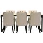 Matgrupp: Industri matbord + 6 st Tuva europa version II - beige