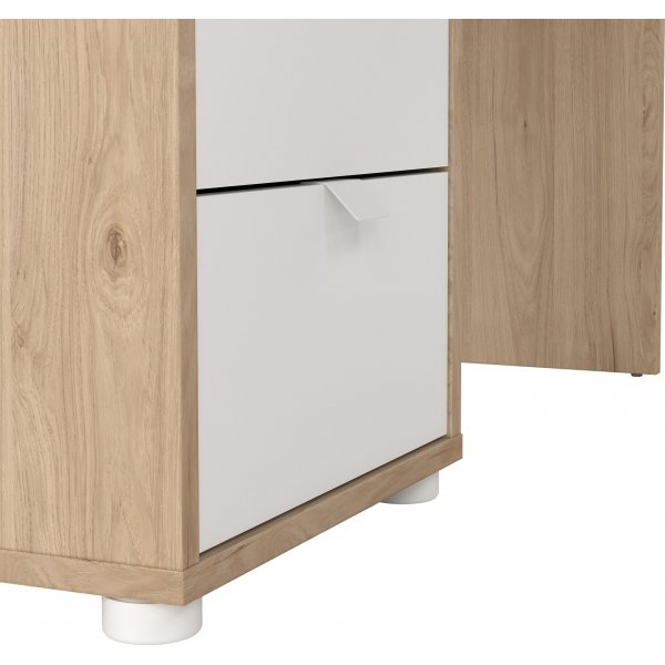 Sign hörnskrivbord - Vit/hickory Sign hörnskrivbord - Vit/hickory