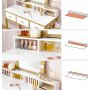 Nelli sminkbord 90 x 40 cm - Vit/guld