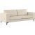 Aspen 3-sits soffa - Beige sammet + Möbelvårdskit för textilier
