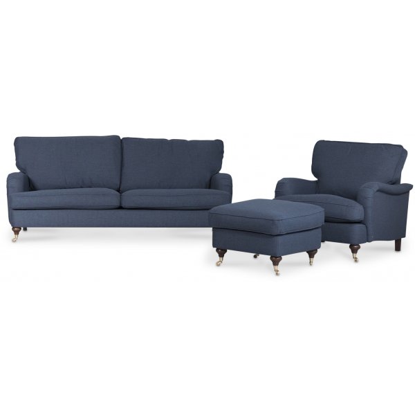 Howard Watford luxe 3-zitsbank - Marineblauw