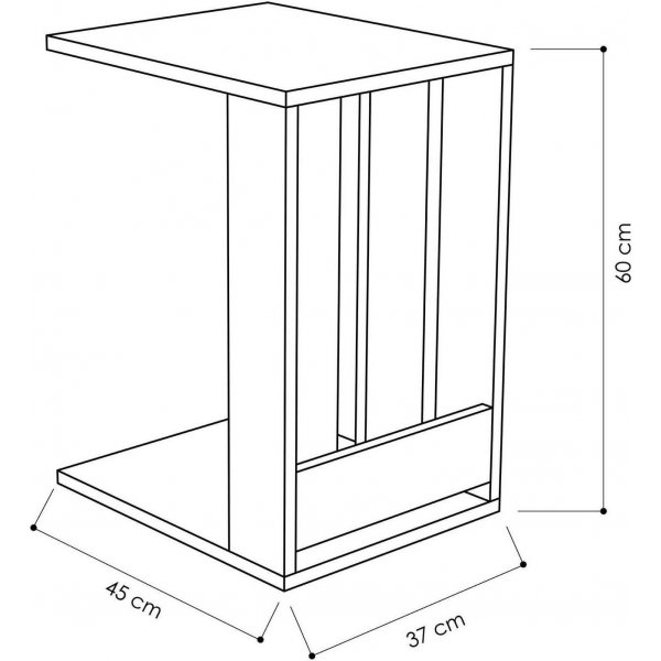 Table d\\\'appoint Edi 37 x 45 cm - Anthracite Table d\\\'appoint Edi 37 x 45 cm - Anthracite
