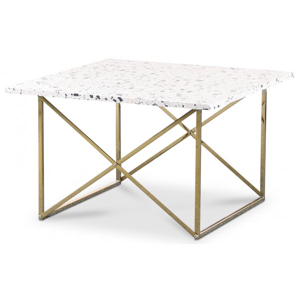 Terrazzo soffbord 75x75cm - Cosmos Terrazzo & underrede cross mssing