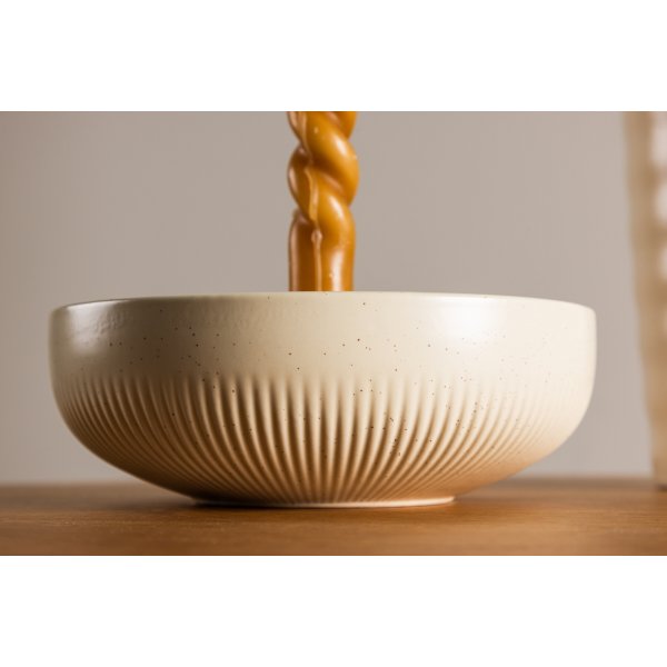 Bougeoir Posh 18 x 6 cm - Beige/Noir Bougeoir Posh 18 x 6 cm - Beige/Noir